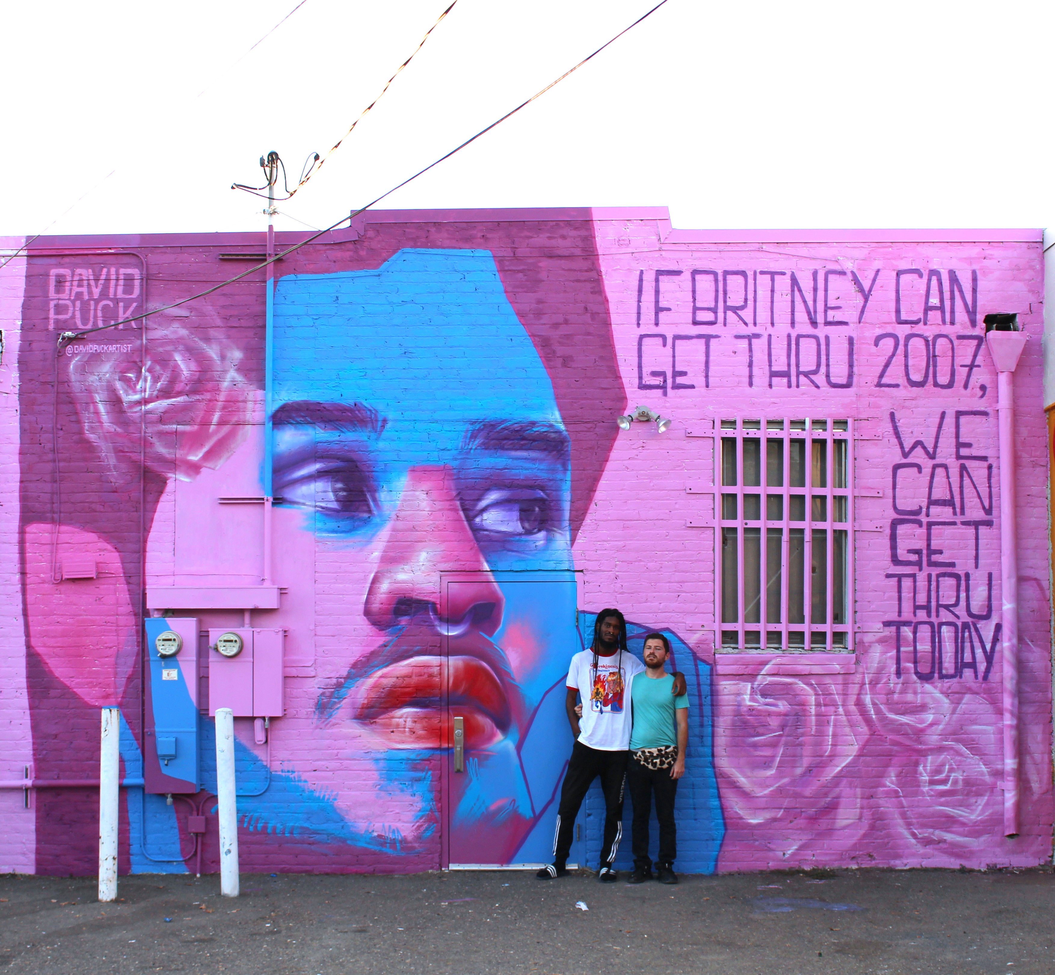 queer Street art mural of trans activist, by David Puck, in Sacramento California