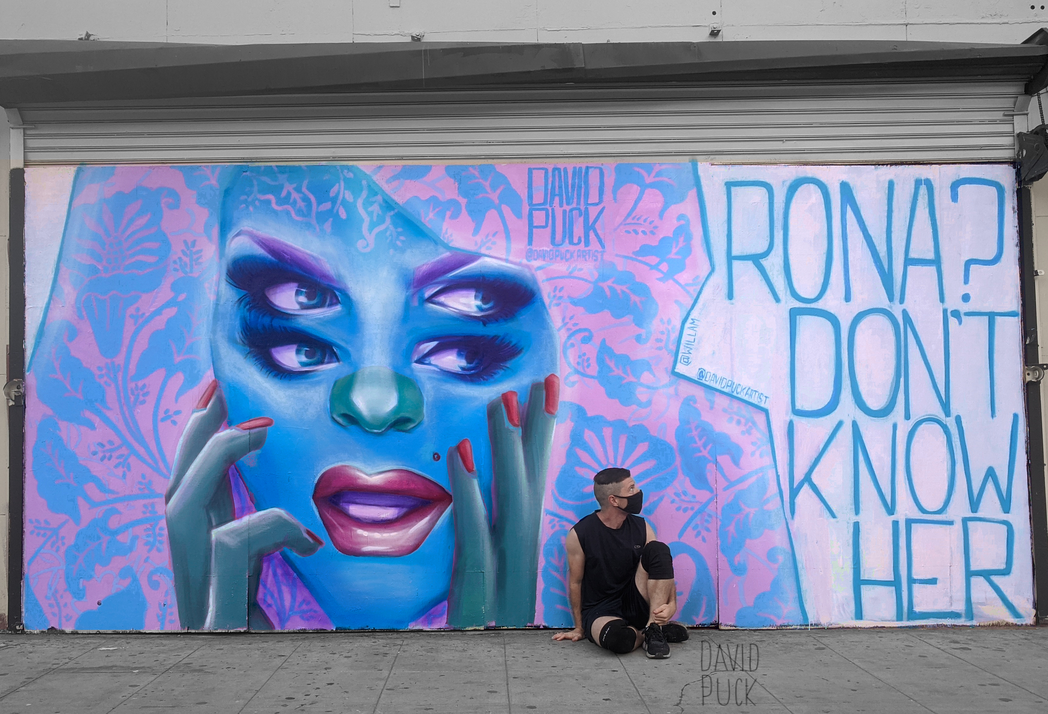 Willam drag queen street art mural, los angeles california