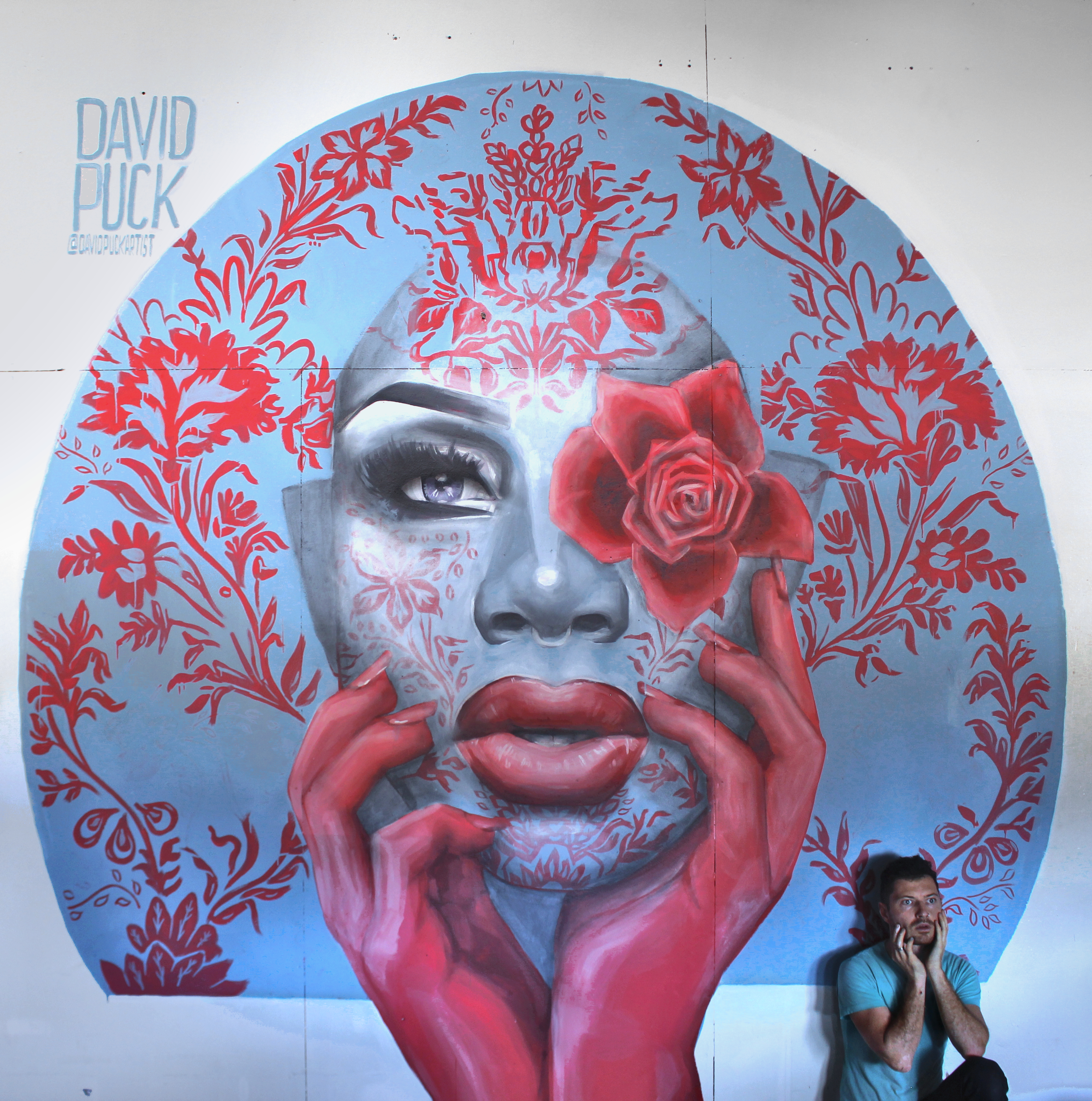Street art mural painting of drag queen monet xchange in Los Angeles California