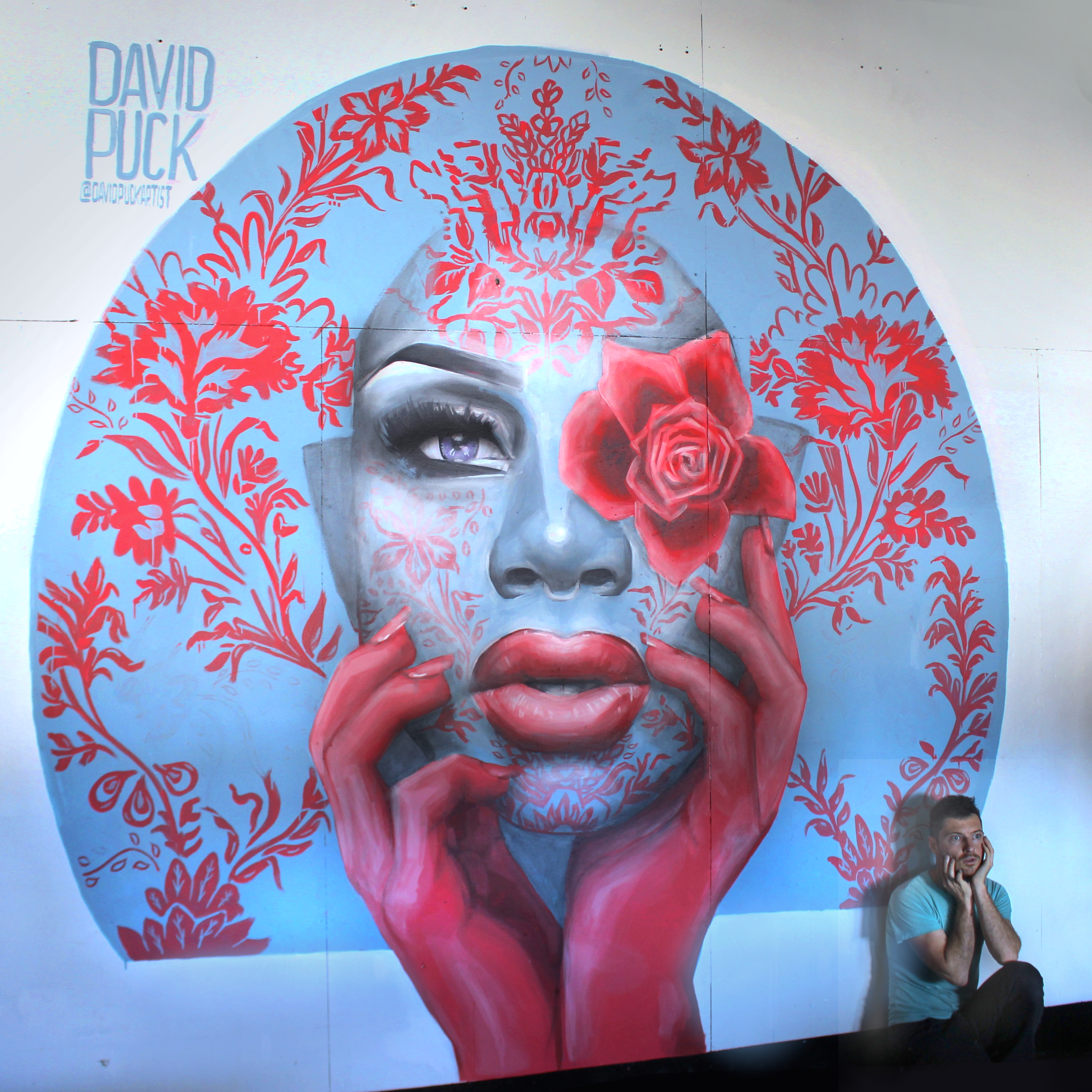 Street art mural painting of drag queen monet xchange in los angeles california