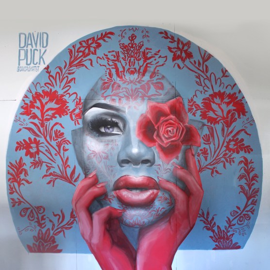 Street art mural painting of drag queen monet xchange in Los Angeles California